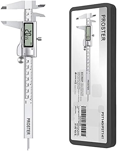 Proster Cyfrowa suwmiarka 150 mm / 6 cali stal szlachetna elektroniczna suwmiarka łamana / cal/metryczna przeliczanie długości szerokość głębokość średnica wewnętrzna średnica zewnętrzna