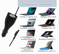 Autoladegerät für Surface-Laptop 42 W, 12 V, 2,58 A, kompatibel mit Microsoft Surface-Surface Pro 7 + Plus Pro 6 Go 1/2 Laptop 1/2/3 Sur-face Book – Ansicht 6