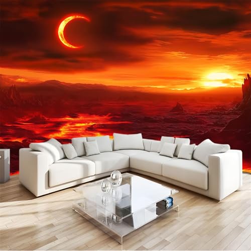Autocollant mural rouge grand format pour masquer les imperfections de vos murs