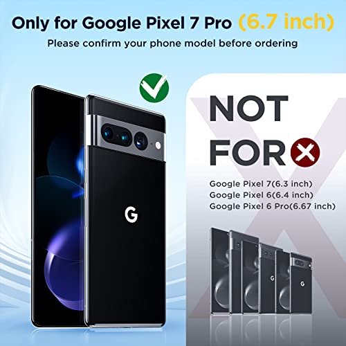 Humixx Crystal Clear Designed For Google Pixel 7 Pro Case [Non-Yellowing] [8 Ft Military Drop Protection] Slim Fit Yet Protective Shockproof Bumper With Airbag Case Cover 6.7 Inch- Crystal Clear #TOP4