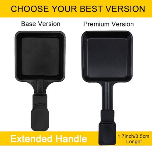 Kosmosta Non-Stick Coated Mini Grill Cheese Pan Melting Accessories for Raclettes Replacement Trays Raclette Dishes Mini raclette Pans, Square Shape(8PCs) - Image 4