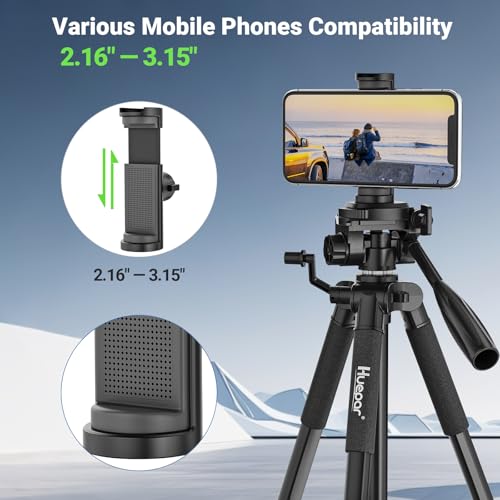 Huepar Tripod 50-inch Extendable Height Tripod Use with Laser Level, Point Lasers, Lazer Distance Measures, 1/4" and 5/8" Thread Mount for for Varieties Tools, Outdoor and Indoor T13A by Huepar - Image 6