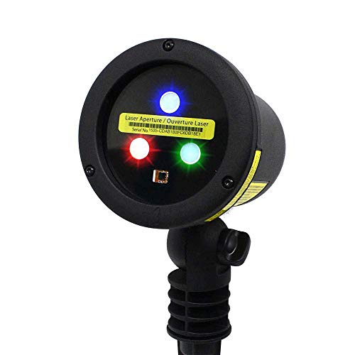 BlissLights Trio RGB Multicolor Laser Projector (Red, Green, Blue) - Indoor/Outdoor Home Landscape Lighting for Holidays, Parties, Events
