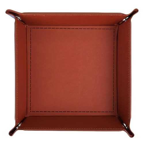 Bandeja Organizadora de Cuero Plegable 22x22 cm -...