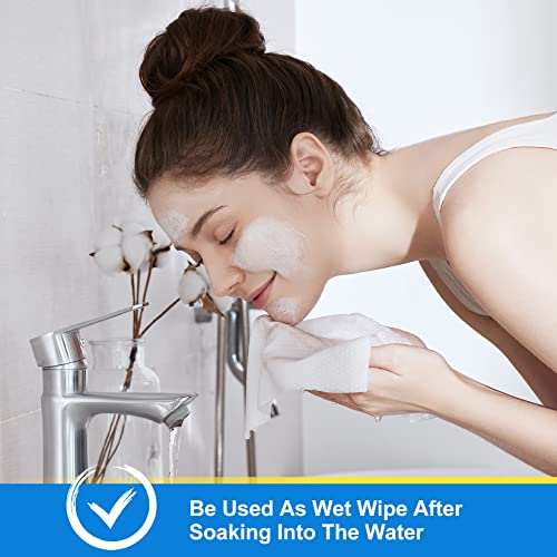 Winner Cotton Tissues Facial Towels Biodegradable Disposable Face Towel, Double Sided Texture 100% Cotton For Facial Clean And Skin Care, 7.87X7.87Inch, Pack Of 6, Total 480 Count #TOP5