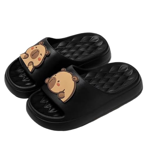 Women’s Capybara Slippers Cute Sandals Summer Flat Slides Cushioned Home Beach Indoor Outdoor Shower Shoes
