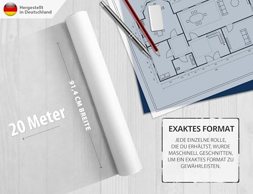 Schnittmusterpapier ELES VIDA Rolle 91,4 cm x 20 Meter 50 g/m²