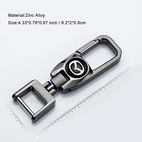 Car Keychain For Mazda,Car Keychains Fit For Mazda Cx7 Cx5 Cx9 Cx-5 Cx3 Mx-5 Protege Valet Rotary Rx8 Series Key Chain For Man And Woman Keyring Accessories(1 Pack Black & 1 Pack Silver) #TOP1