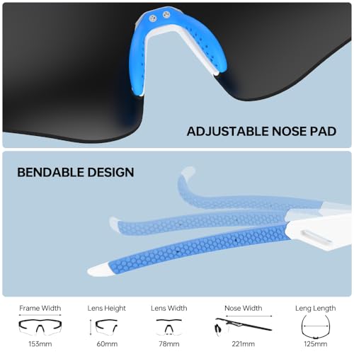 Image of Polarized Running Sunglasses for Men Women Ultra-Comfort, UV400 Protection | 22g Lightweight TR90 Frame & Adjustable Silicone Nose Pads Wraparound Sports Sun glasses for Cycling Baseball Hiking Fishing
