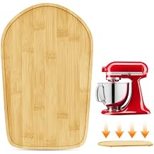 Bamboo Mixer Slider Mat for Kitchenaid 4.5-5 Qt Tilt Head Stand Mixer, Appliance Sliders For Kitchen Appliances Countertop, Kitchenaid Mixer Attachments for Stand Mixer, Mixer Moving Tray Attachments