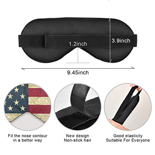 Alaza Grunge Usa American Flag Sleep Mask For Women Men Blackout Cooling Funny Eye Mask For Sleeping With Elastic Strip #TOP5