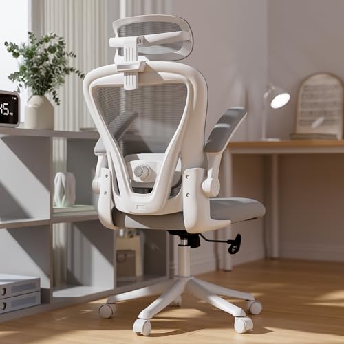 Image of Ollega Ergonomic Office Chair with Memory Foam Seat, Computer Desk Chair | 3.5 inch Memory Foam Cushion, 3D Adjustable Headrest, Lumbar Support, Flip-Up Armrests, Breathable Mesh, 330LBS Weight Capacity