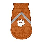 NCAA Unisex NCAA Pet Puffer Weste, Unisex, Littlearth, Orange, X-Small