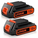 Amoresbat – 2X Ersatzakku für Black Decker Akku 18V 3.0Ah LBX20 BL2018 L