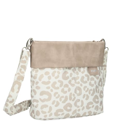 Zwei Damen Handtasche Olli OT8 Umhängetasche 3 Liter klassische Crossbody Bag wasserabweisend robust strapazierfähig Bicolor Design Schultertasche inkl. 2 Schultergurte kurz & lang (schwarz)