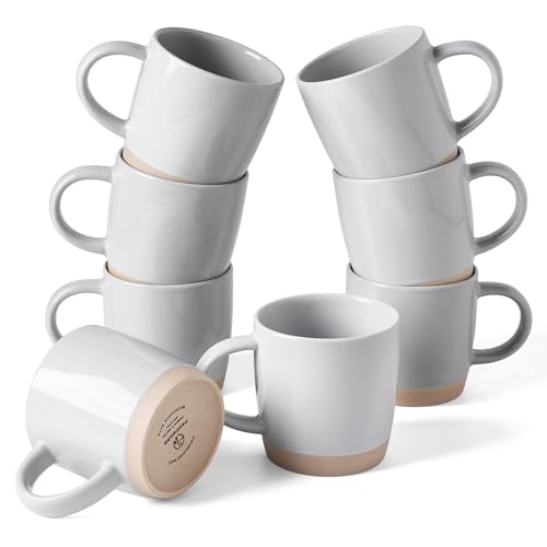 famiware Milkyway Coffee Mugs of 8, 13 oz Mug Set, Ceramic Cup with Handle