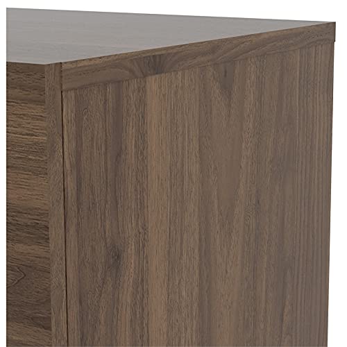 Levan Home Contemporary 2 Drawer Nightstand In Walnut #TOP4