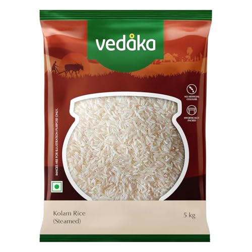 Amazon Brand - Vedaka Kolam Rice | Steamed | 5 Kg
