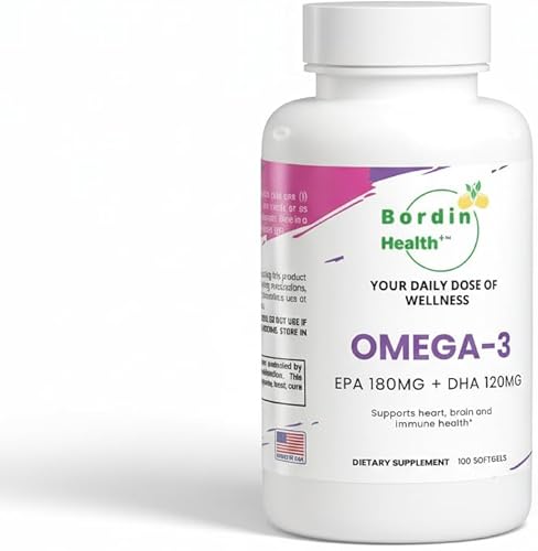 Aceite de pescado de triple fuerza Omega-3 de primera calidad, 1000 mg  Grado premium EPA 180 mg DHA 120 mg  Pescado de mar profundo capturado en la