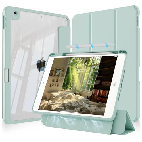 Coque iPad 9e/8e/7e génération antichoc et translucide avec aimant détachable