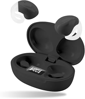 SLuB 无线耳机 OWS耳机 耳夹 空气传导 不堵耳朵 蓝牙 5.4 耳机 生活防水 HiFi音质 减少噪音 免提 清晰通话 操作简单 Type-C充电 适用于上班 上学/运动等 (黑色)