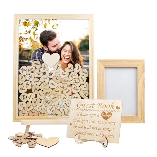 Libro de memoria Buzón for guardar el libro de visitas de boda Buzón for guardar el libro de visitas de boda rústico personalizado, Buzón for guardar la firma de la boda, 3D, de madera, rústico