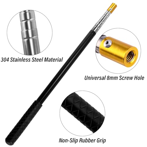image for Alwonder Retractable Fishing Gaff Stainless Steel, Telescopic 8mm Scre