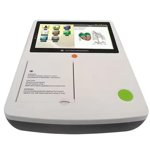 LTdlhFk Electrocardiógrafo Portátil De 3 Canales con Interpretación Automática, Electrocardiógrafo Portátil, Fuente De Alimentación Eléctrica para Uso Clínico.