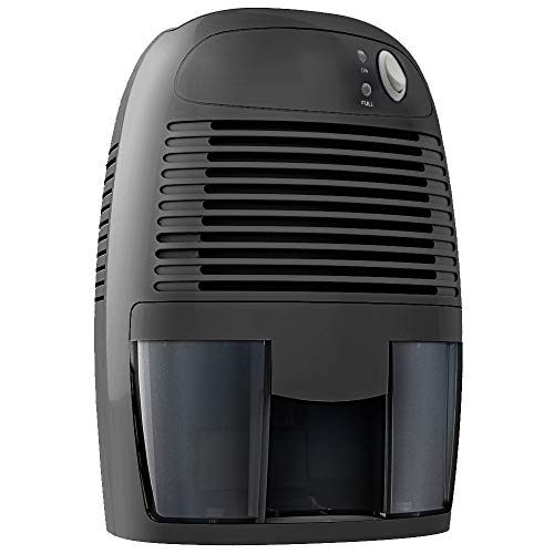 Yinleader Luchtontvochtiger 500 ml mini-ontvochtiger tegen vocht, vuil en schimmel in kleine ruimtes in huis, bergruimte, kledingkast of caravan, zwart