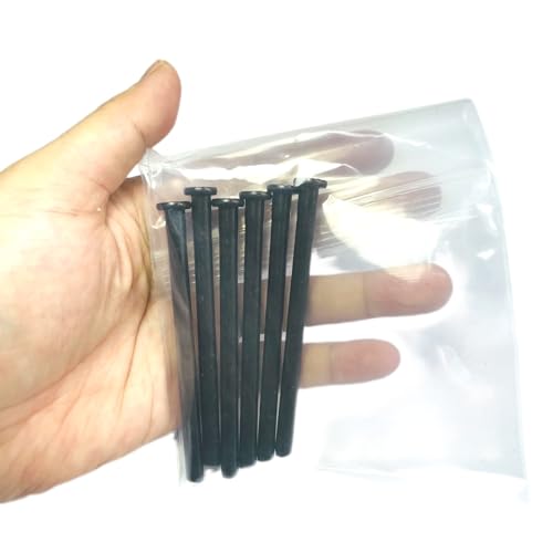 ZDingTech 6pcs 4 inch Interior Door Hinge Pins for Doors 4 Inches Oil Rubbed Bronze Pins Screws Replacement Closing,Black - Thumbnail 7