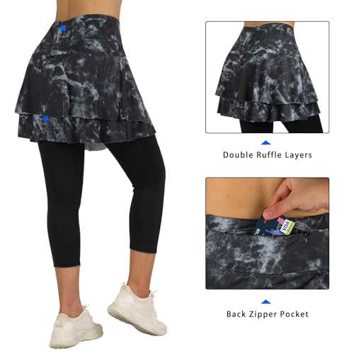 Image of ANIVIVO Skirted Legging for Women, Yoga Legging with Skirts &Women Tennis Leggings Clothes Pockets
