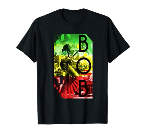 Bob Marley Concert Rasta Stripe T-Shirt
