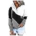 Dasongff Sweatshirt à Capuche Color-Block Femme Hoodie Femmes Oversize Hooded Sweatshirt Pull Femme Pas Cher A La Mode Pullover Streetwear Manches Longues Mode avec Poche Kangourou