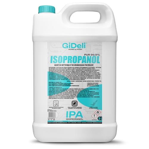 GiDeli Isopropanol 99,9 % 5 l – Nettoyant Isopropylique
