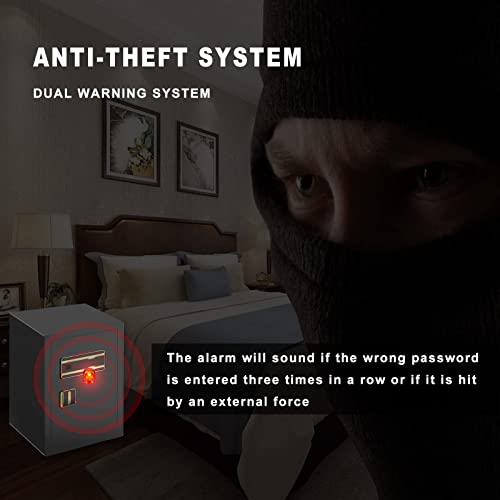 3.05 Cubic Safe Box Fireproof Waterproof, Safe Box For Home With Digital Keypad, Money Safe With Removable And Adjustable Shelf, Led Light,Double Alarm Security Safes #TOP3