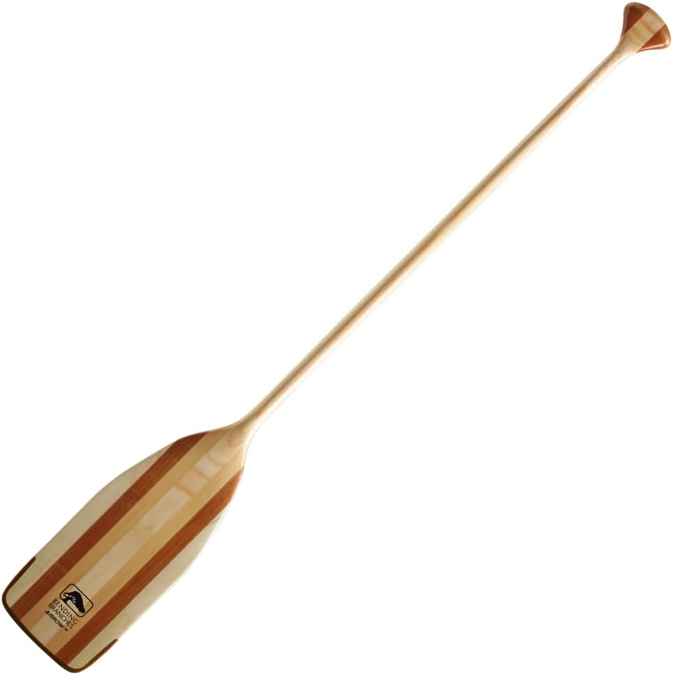 BENDING BRANCHES Arrow Wood Canoe Paddle – 18-Laminate Basswood Shaft, Hardwood Blend Blade with Rockgard Tip, Classic Straight Shaft Design for Recreational Rivers & Lakes