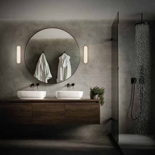 Briloner Applique Led Per Il Bagno Pil, Color Legno, Larghezza 35 Cm, Plastica - 3