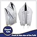 Ateret Judaica Full Size Tallit Prayer Shawl, Certified Kosher, Blessing On Neckband.Design&Made in Israel. (Size 60-75 x 55 Inch, White & Silver)