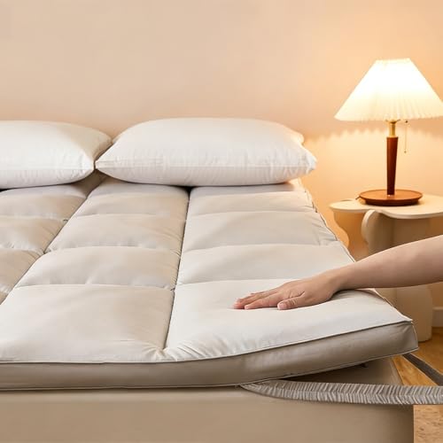 �}�b�g���X�p�b�h �}�b�g���X�g�b�p�[ �V���O�� �̈����U �R���p�N�g���[ ���� 3cm �x�b�h�g�b�p�[�ӂ�����_�炩�ȃ}�C�N���t�@�C�o�[�f�ނ�ŉ��K�������T�|�[�g(Gray,QUEEN-150*200cm)