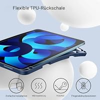 JETech Hülle für iPad Air 11" M4/M3/M2 & Air 5/4 10,9", Navy | Für iPad Air 11" (2026-2024) & Air 10,9" (2022/2020), Weiches TPU, Pencil Holder, Dreifach-Ständer, Stoßfestes Leichtdesign – Ansicht 3