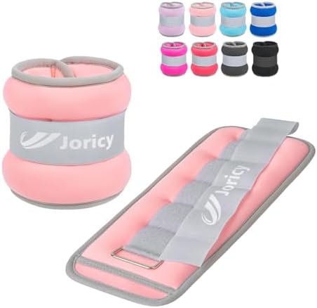 JORICY Knöchelgewicht, Gewichtsmanschetten Fuß für Männer Frauen 1 2 3 4 5 6 8 10 kg 1 Paar Fußgewichte Gewichte für Beine und Arme, Gewichte Set am Knöchel Handgelenk