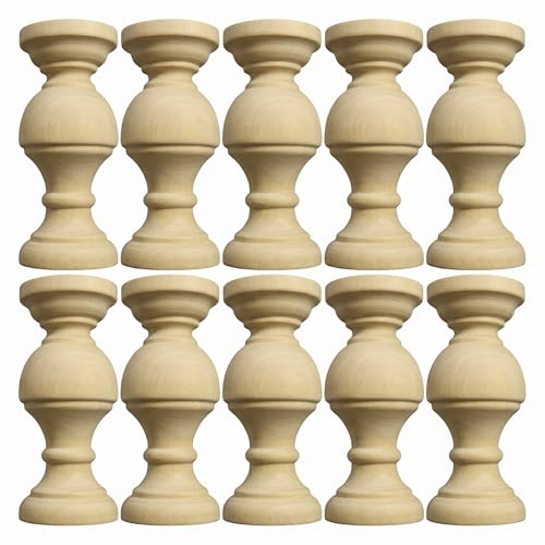 Spindles, Wood Spindles, Schima & Beech Wood Balusters for Diy Mid-century Furniture, 2.36x0.98 Inch, Natural Color Tools.