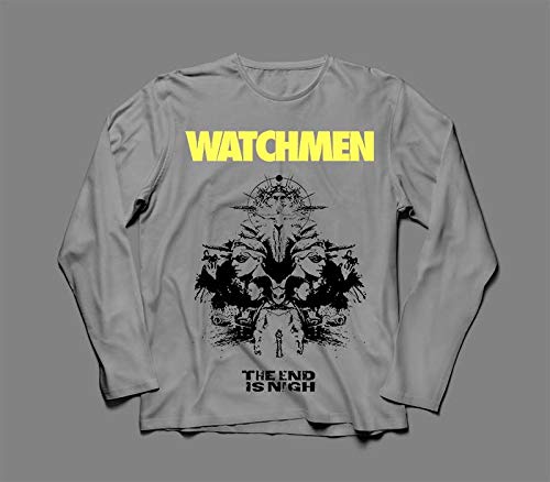 Camiseta/Camisa Manga Longa Masculina Watchmen Tamanho:GG;Cor:Cinza