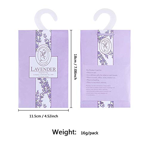 Lifetop 16Packs Lavender & Rose Closet Air Freshener Deodorizer Scented Sachets Bags For Drawer Closets, Wardrobes And Bedrooms, Car Scent (Lavender + Rose) #TOP1