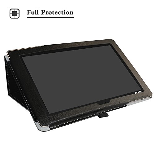 Mama Mouth For Asus Zenpad 10 Case,Pu Leather Folio 2-Folding Stand Cover For Asus Zenpad Z300C /Z300M /Z301M /Z301Ml /Z301Mfl 10.1-Inch Tablet,Black #TOP2