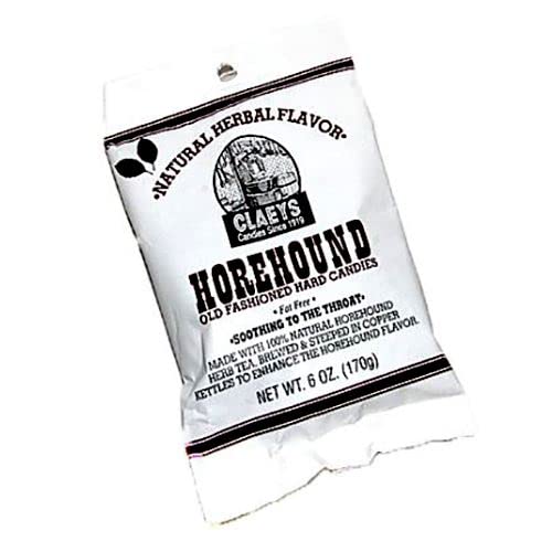 Claeys Horehound Old Fashioned Hard Candies - 6-oz. Bag - Case of 12