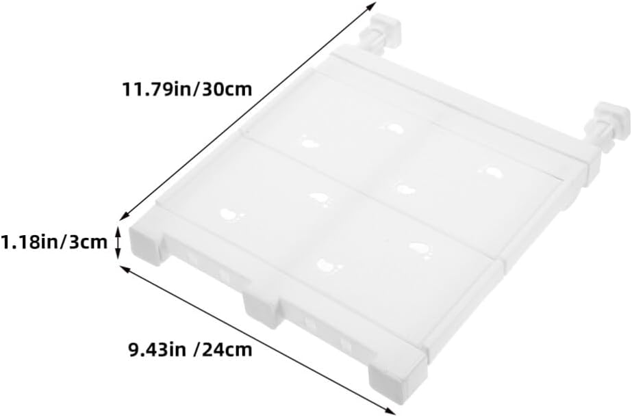 Expandable Closet Tension Shelf with Divider, 39-60cm White