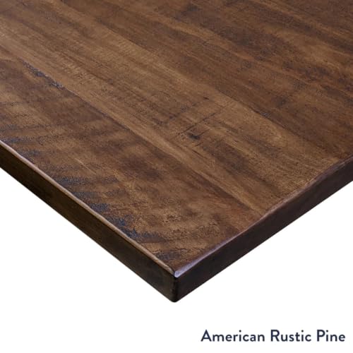 Image of Desky Dual Softwood Sit Stand Desk American Rustic Pine 48 inch Grey