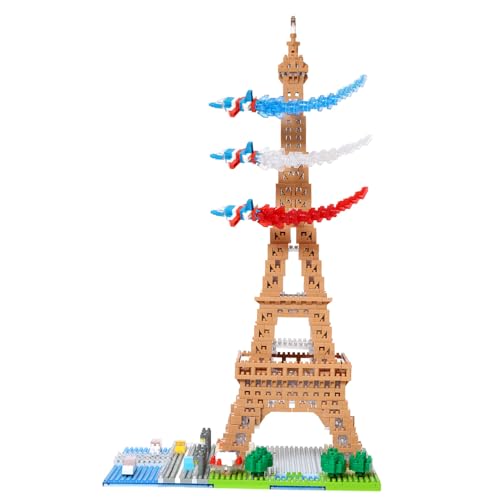 Nanoblock Bandai Torre Eiffel Deluxe - Mini-Figurina Mattoncini 2500 Pezzi - Kit Di Costruzione Modello Monumenti - Giocattolo Di Costruzione Per Bambini Da 12 Anni In Su E Adolescenti - NBC057 - 4