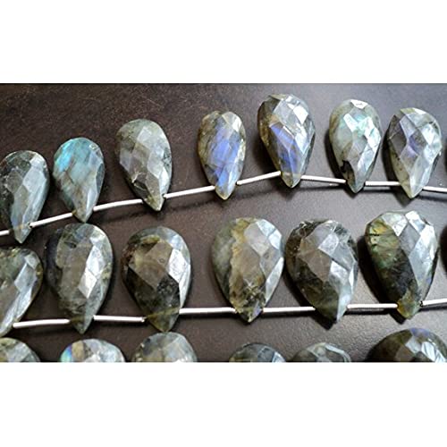 Labradorite facettée en poire pour sublimer vos bijoux bohèmes et colliers artisanaux faits main